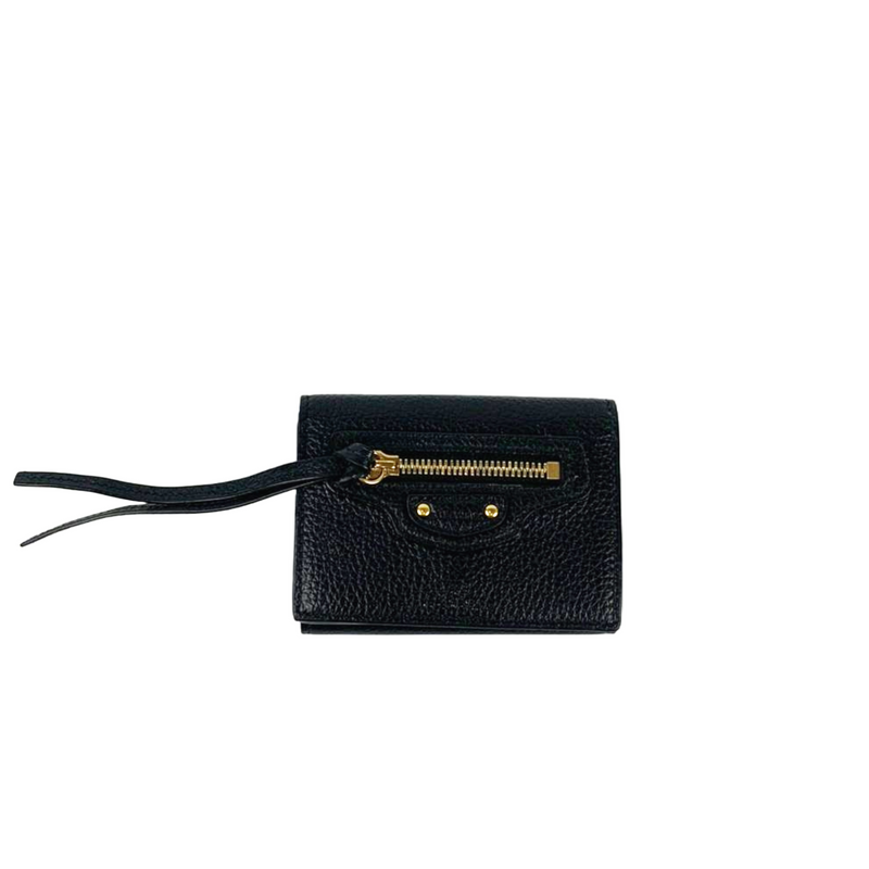 Le City Mini Wallet in Black Arena Storico Lambskin