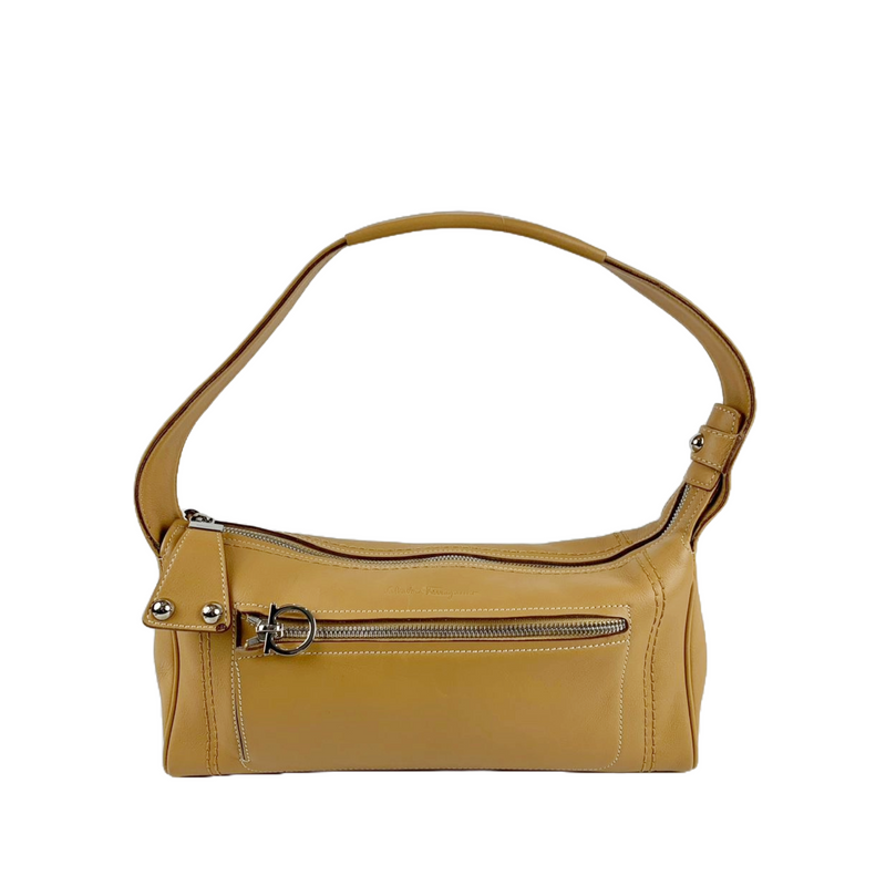 Tan Leather Pochette Shoulder Bag AU-21/5311