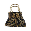 Multicolor Gancini Floral Print Denim Shoulder Bag