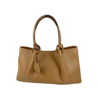 Tan Calfskin Shoulder Tote