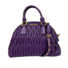 RL0066 Matelasse Satchel Bag in Viola