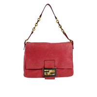 Iridescent Fuchsia Leather Mama Forever Large Flap Shoulder Bag