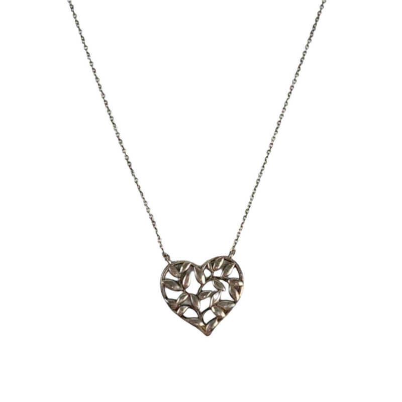 Paloma Picasso Olive Leaf Heart Pendant - Sterling Silver, 18" Chain