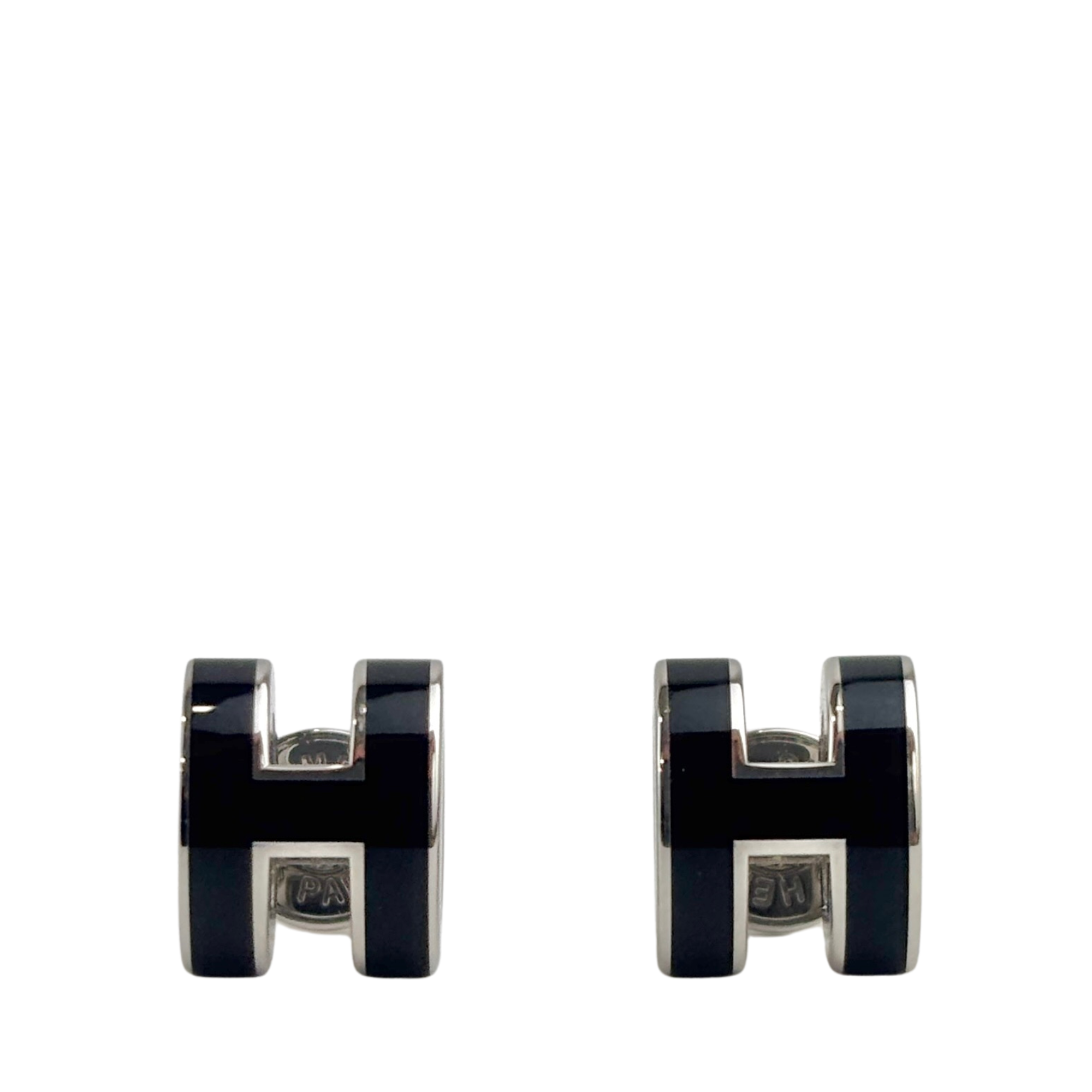Pop H Earrings Black SHW