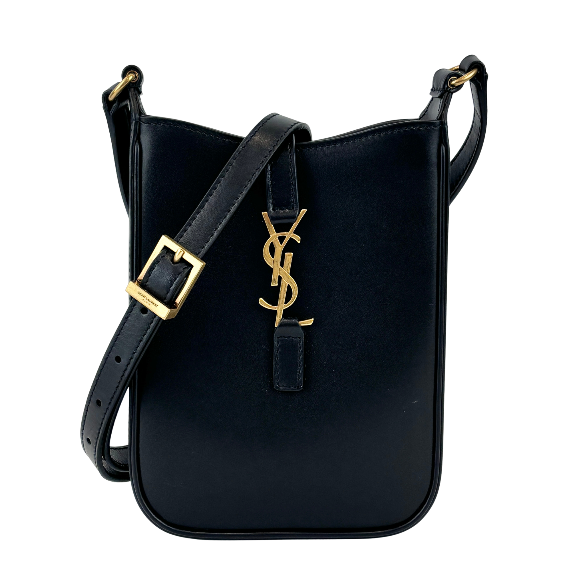 Saint Laurent Le 5 a 7 Vertical Shoulder Bag Leather Mini Crossbody Bag