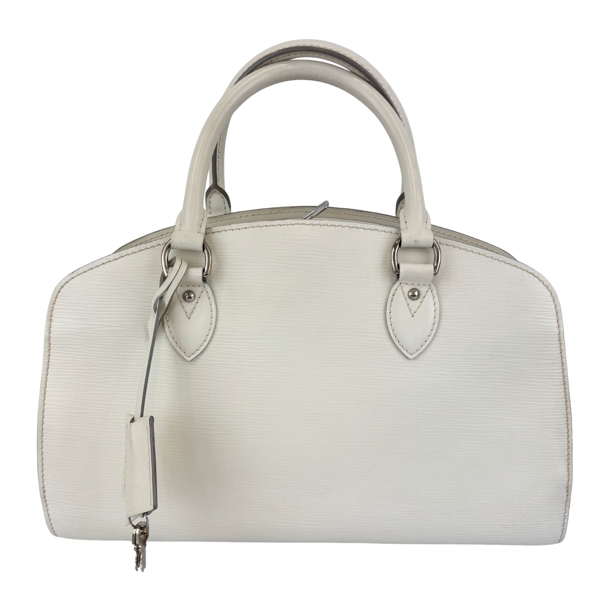 Epi Leather Pont Neuf PM Handbag White