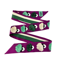 Purple/Green Printed Monster Twilly - Glampot