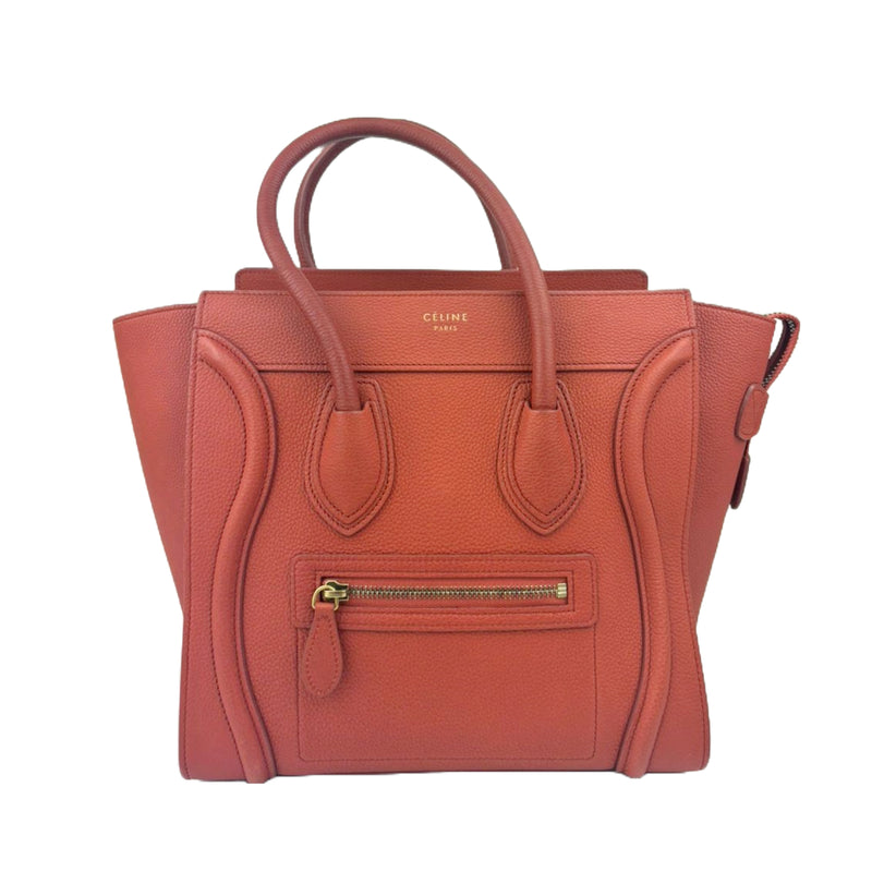 Micro Luggage Tote Bag in Red