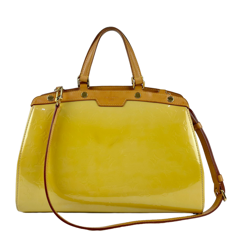 Citrine Monogram Vernis Brea MM Bag