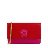 Medusa Wallet on Chain Red/Pink Calfskin