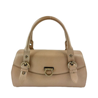 Gancini Shoulder Bag in Pink Saffiano