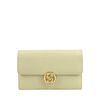 615523 Icon GG Interlocking Wallet on Chain in White