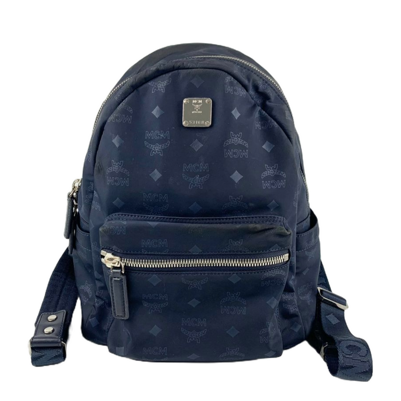 Small Dieter Teardrop Visetos Navy Blue Nylon Backpack