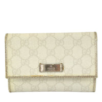 White GG Coated Canvas Wallet