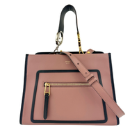 8BH344 Runaway Small Bicolor Pink / Black Calfskin Leather Bag