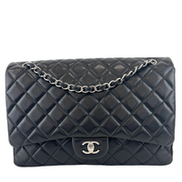 Maxi Flap Lambskin Black SHW