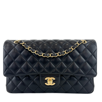 Classic Medium Flap Lambskin Black GHW