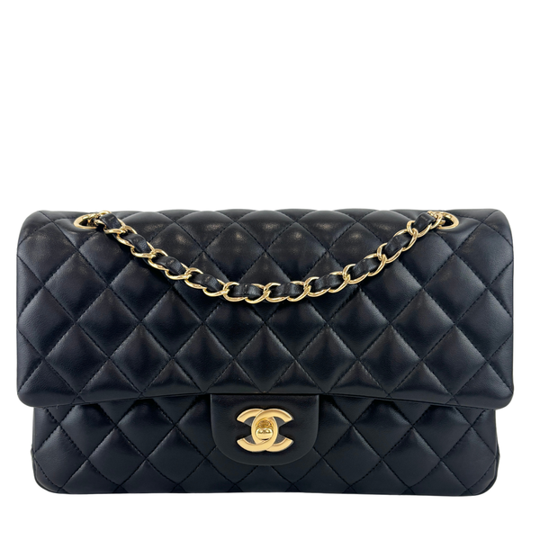 Classic Medium Flap Lambskin Black GHW