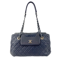 Accordion Shopping Tote Navy SHW - Glampot