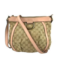 GG Beige / Pink D-Ring Crossbody Bag