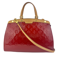 Brea MM Cerise Monogram Vernis Bag