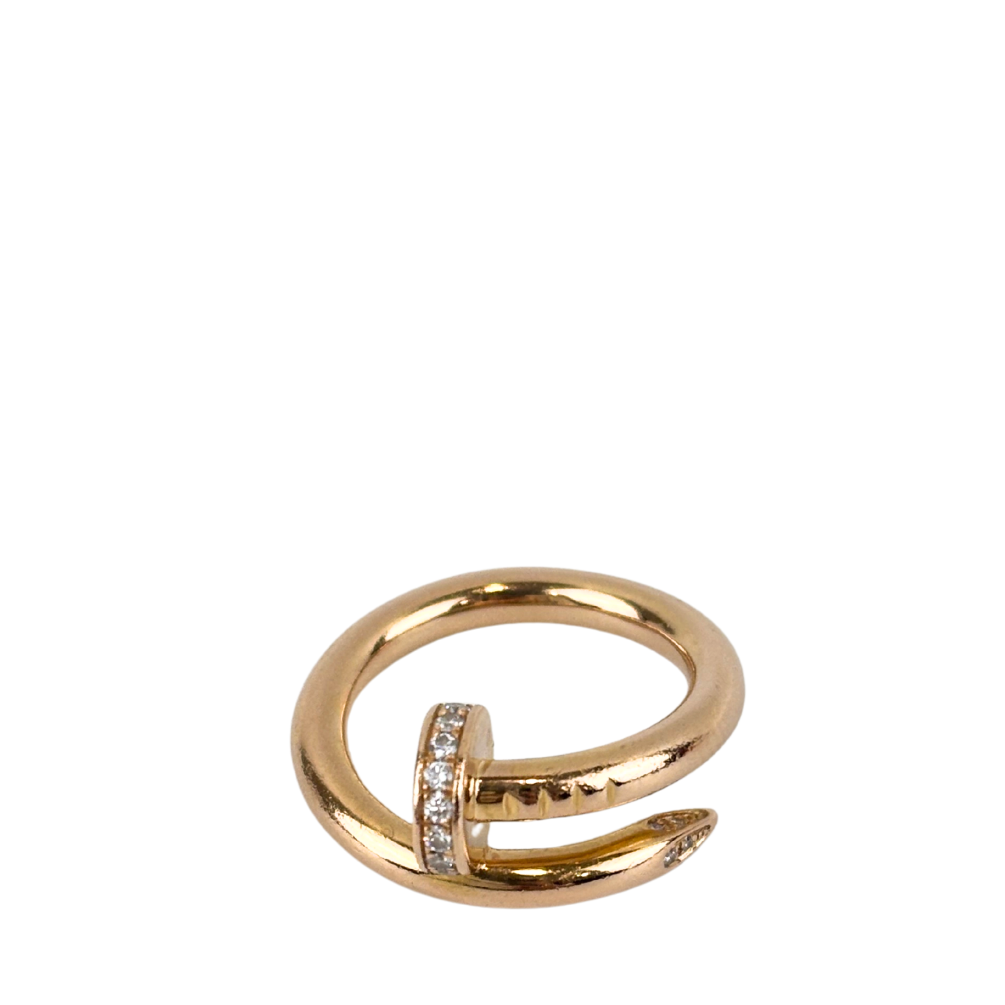 Juste Un Clou Ring, Classic Model, Diamonds, Rose Gold Size 48