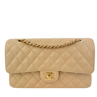 Classic Flap Medium Beige Caviar GHW - Glampot