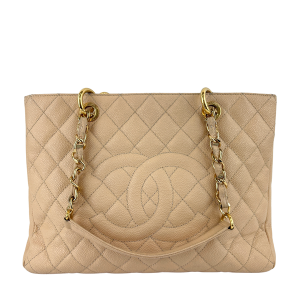 GST in Beige Caviar Leather GHW - Glampot