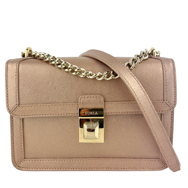 Dixie Mini Crossbody in Metallic Dusty Rose