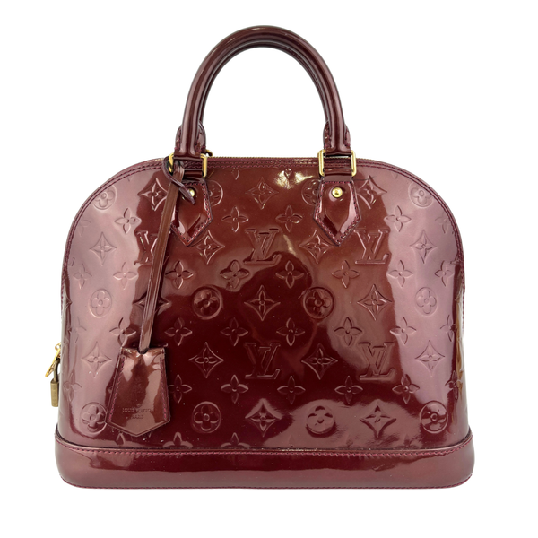 Alma PM Rouge Fauviste Monogram Vernis