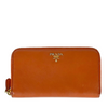 Orange Saffiano Long Zippy Wallet