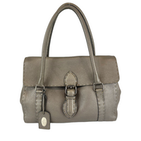 Metallic Linda Selleria Large Satchel Bag