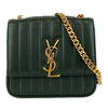 Dark Green Lambskin Matelasse Monogram Small Vicky Chain Bag