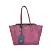 Magenta Leather Small Swing Tote