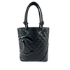 Black Quilted Cambon Ligne Tote Bag