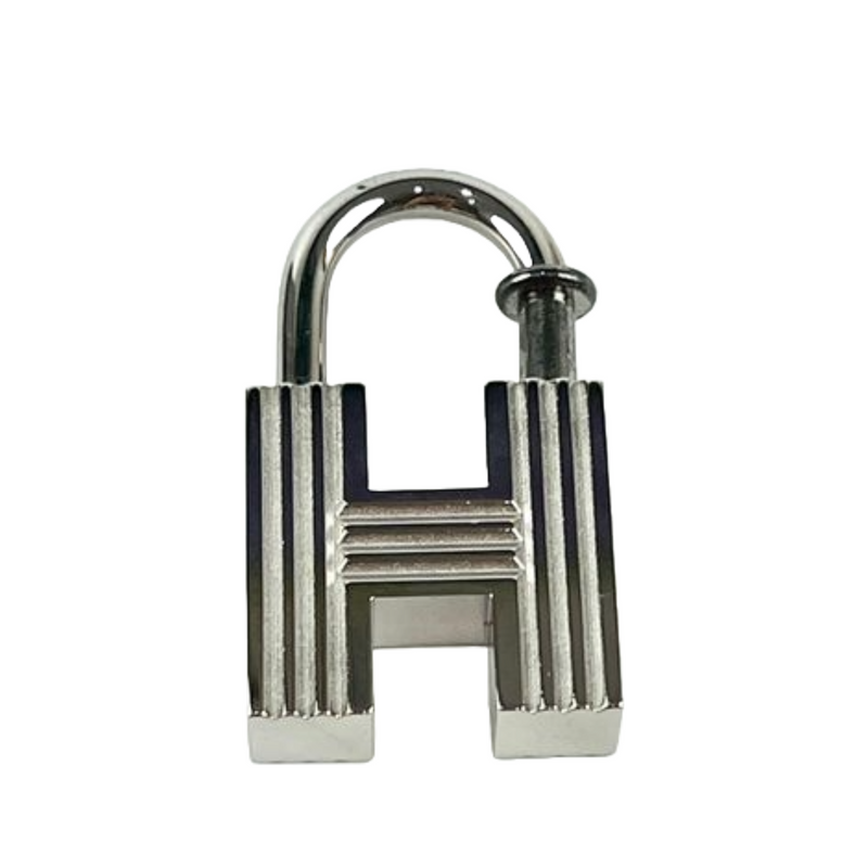 Cadena Padlock Charm H Logo Motif Silver 2000