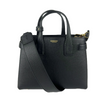 Small Banner Black Leather Tote