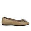 Cipria Nude Patent Flats with Swarovski Crystal