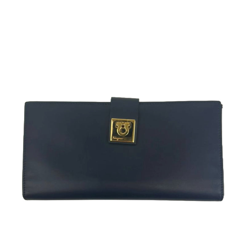 Gancini Navy Blue Continental Wallet