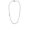 CD Pearl Necklace in Light Gold Tone