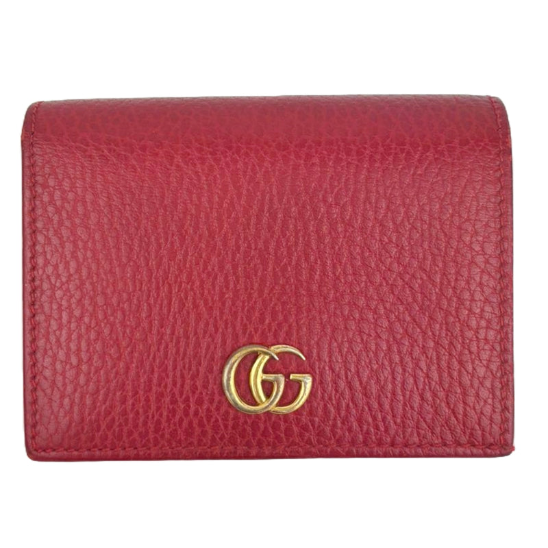 Red Leather Marmont Card Holder Wallet