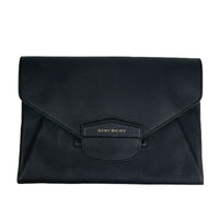 Black Sugar Goatskin Medium Antigona Envelope Clutch