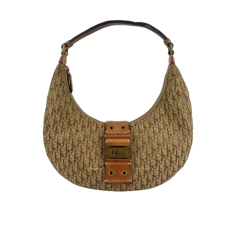 Vintage Oblique Canvas Half Moon Bag&nbsp;