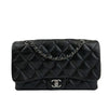 Black Calfskin Quilted Chanel 3 Accordion Flap Bag