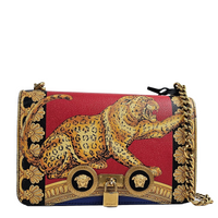 Calfskin Leopard Baroque Print Medium Icon Chain Bag (Pre-Fall 2018 Versace)