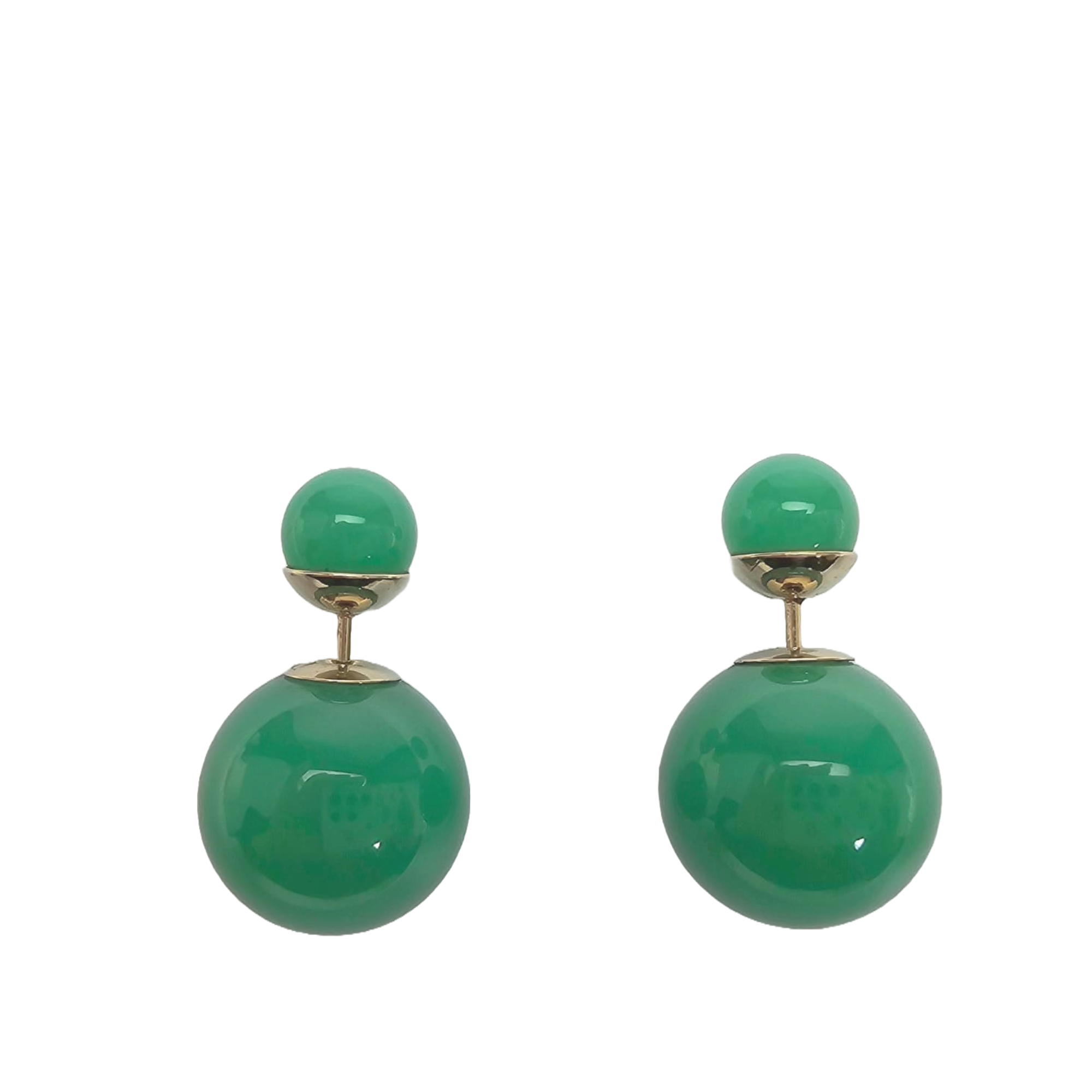 Mise En Dior Tribal Earrings Jade Green Glampot