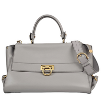 Large Light Grey Sofia Satchel GHW BW 21 0543