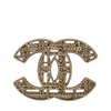 CC Chains Motif Gold Tone Brooch