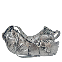 Le Cagole XS Silver Shoulder Bag