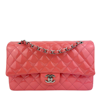 Classic Medium Flap Patent Salmon Pink SHW